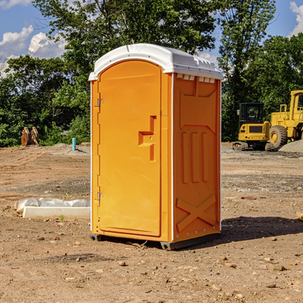 do you offer hand sanitizer dispensers inside the portable restrooms in Brice